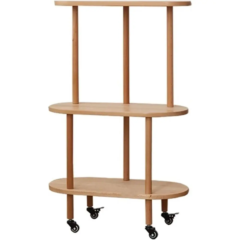 

Трехуровневая деревянная подставка для растений на колесиках, натуральное дерево, высота 107 см, многофункциональная полка для хранения для использования в помещении и на улице