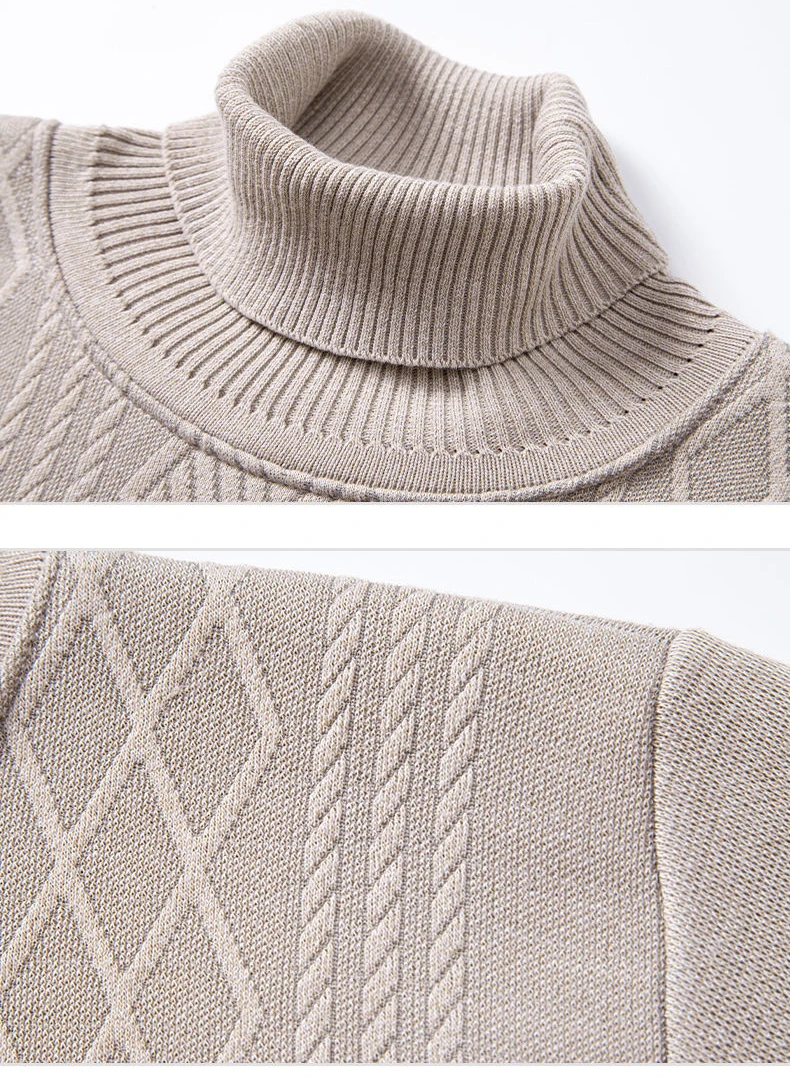 Men's Warm Knitted Sweater Pullovers Streetwear Casual Thick Sweater Male Fashion Clothing Spring Autumn Winter Men Clothing