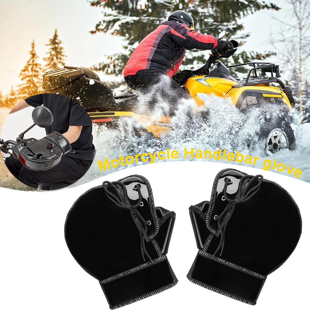 

Толстые муфты на руль мотоцикла, защитные муфты для мотоцикла, скутера, квадроцикла, UTV, зимние теплые перчатки, ручка, муфта, непромокаемая, теплая