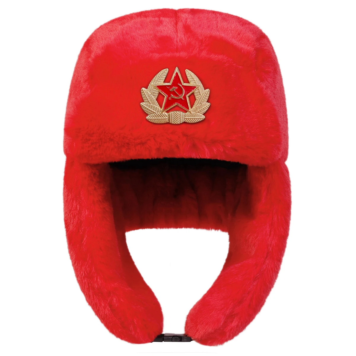 Unisex Lei Feng Mütze mit fünfzackigem Stern-Label, Wintermütze mit Ohrenklappe, warme Skimütze, Bombermütze für Outdoor-Aktivitäten im Schnee – Detail 7