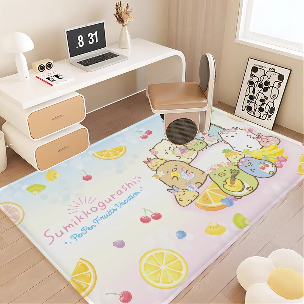 Cartoon Pink Sumikko Gurashi  Floor Mat Floor Mat INS Style Soft Bedroom Floor House Laundry Mat Anti-skid Household Carpets