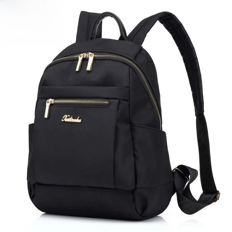 Oxford Cloth Ladies Backpack 2025 New Fashion Canvas Travel Bag Women's Shoulder Bag Soft Hand Feel Zipper Closure Lightweight