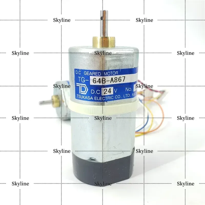 For TSUKASA Motor Speed Measurement Magnetic Encoder DC Gear Motor DC24V High Torque Japan Imported