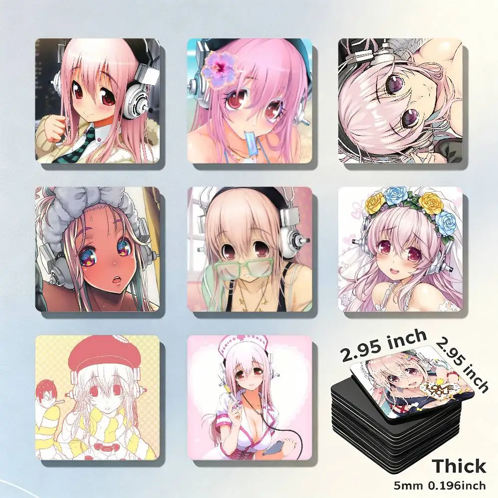 s-super sonico Fridge Magnetic Magnet PVC Memorial Decor for Family Friends Students Adults