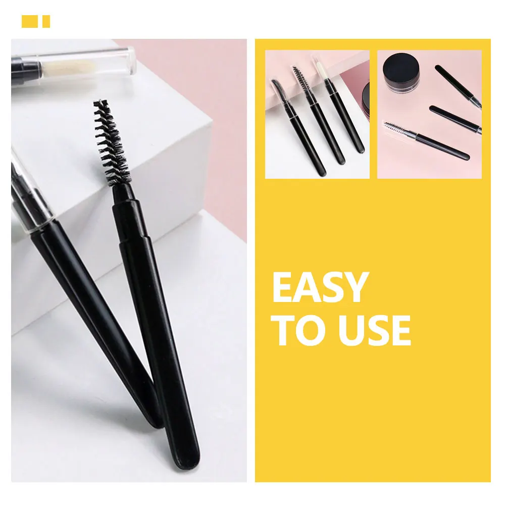 

20 Pcs Eyebrow Brush Bulk Multi Functional Cap Travel Nylon Professional Makeup Brushes Eyelash Separating Long Life