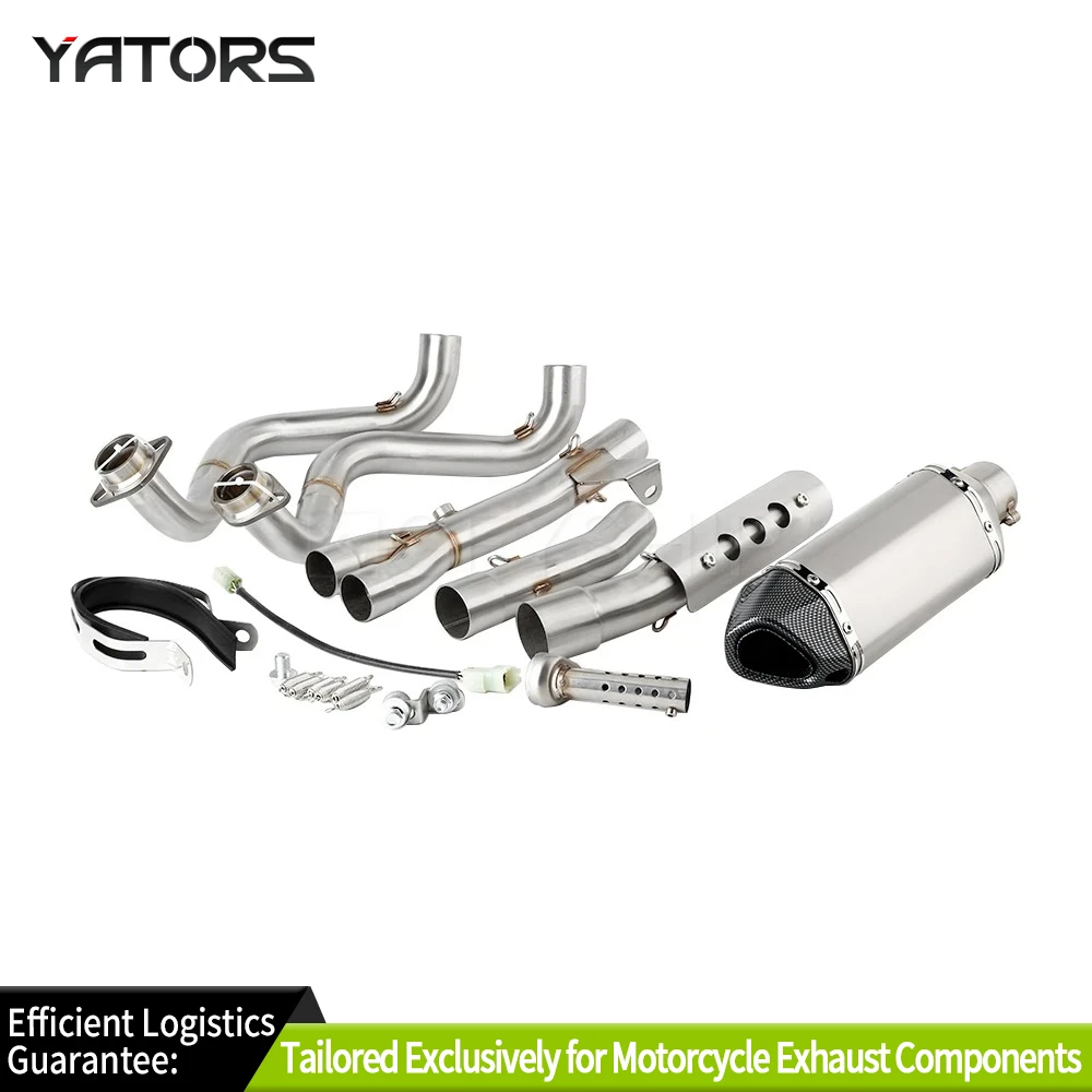 

Slip-on Motorcycle Exhaust Muffler With Header Link Pipe For Yamaha Tenere 700 2021 2022 2023 2024 T7 XTZ 700 690 XTZ690 Escape