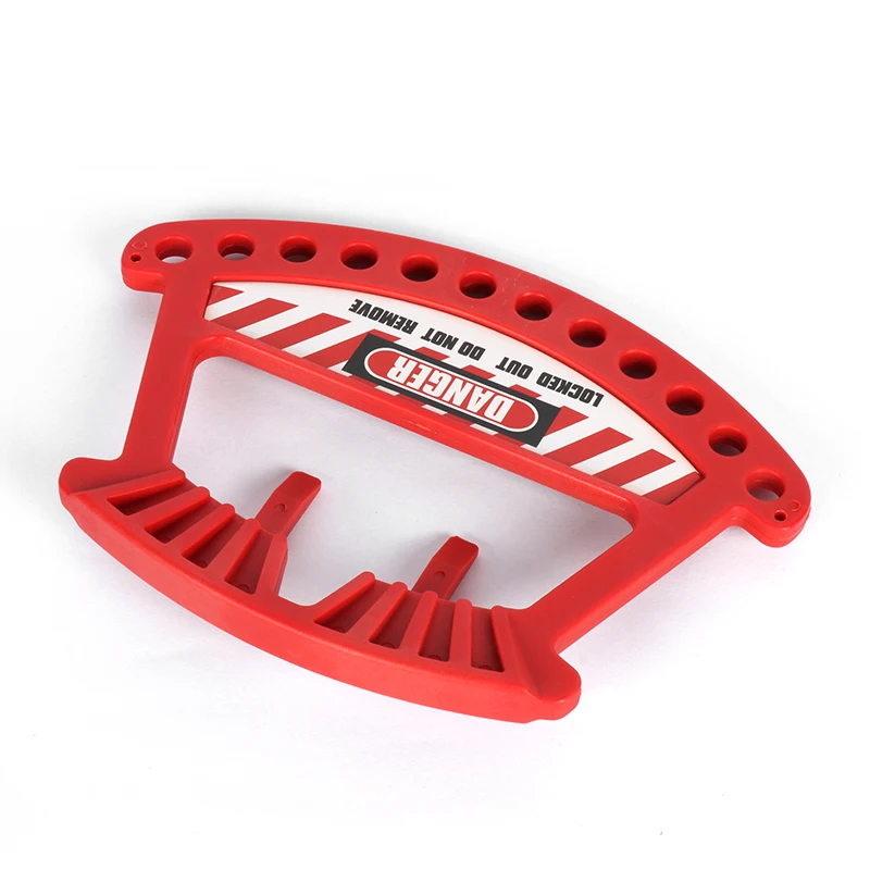 Portable polymer reinforced nylon safety hook locking station for lockable lockout