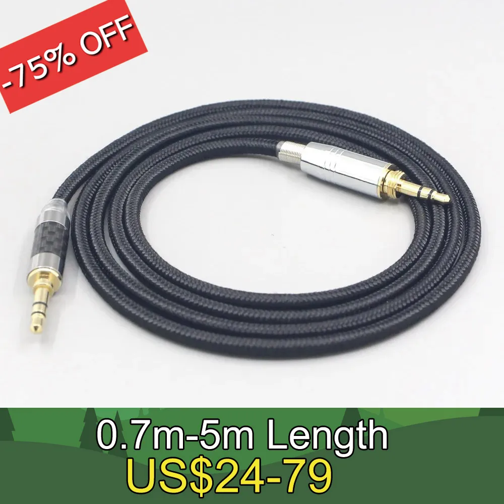 

6.5mm XLR 4.4mm Super Soft Headphone Nylon OFC Cable For Ultrasone Pro 900 2900 Replacement Cable Earphone 6.5mm XLR LN007534