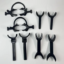 1/8PCS Black Dental Plastic Oral Lip Retractor Upper Lower Mouth Opener Orthodontic Expander Dentist Tools