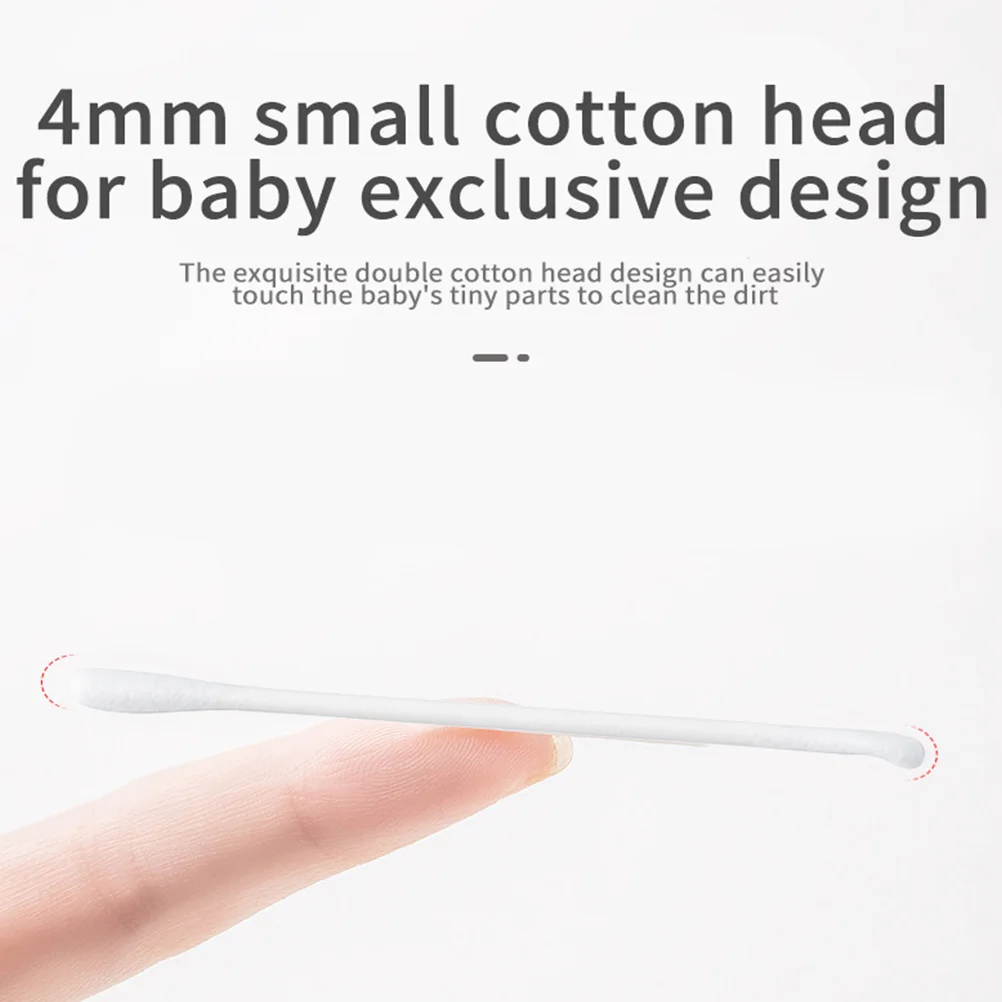 Coton-Tige Nettoyant à Double Tête, Bâton d'Oreille, Éponge Absorbante, Livres d'Avertissement pour Bébé