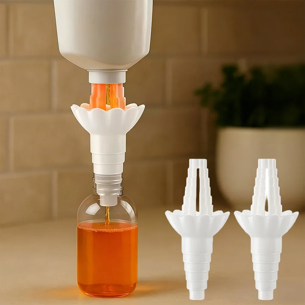 1/2Pcs Bottle Emptying Liquid Transfer Connectors Reusable Bottle Funnel Adapter For Kitchen For Soap For Emptying Amagi
