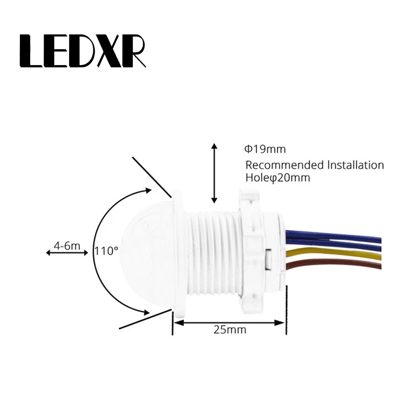 PIR Human Infrared Probe Infrared Motion Sensor LED Downlight Ceiling Light Human Body Sensor Switch