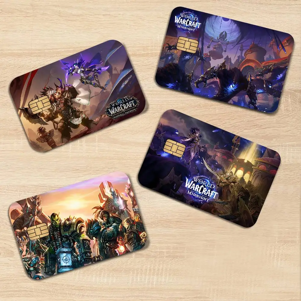 Game World of Warcraft Credit Card Skin Stickers for VISA Bank Card Transportation Card Waterproof Sticker Anti-scratch