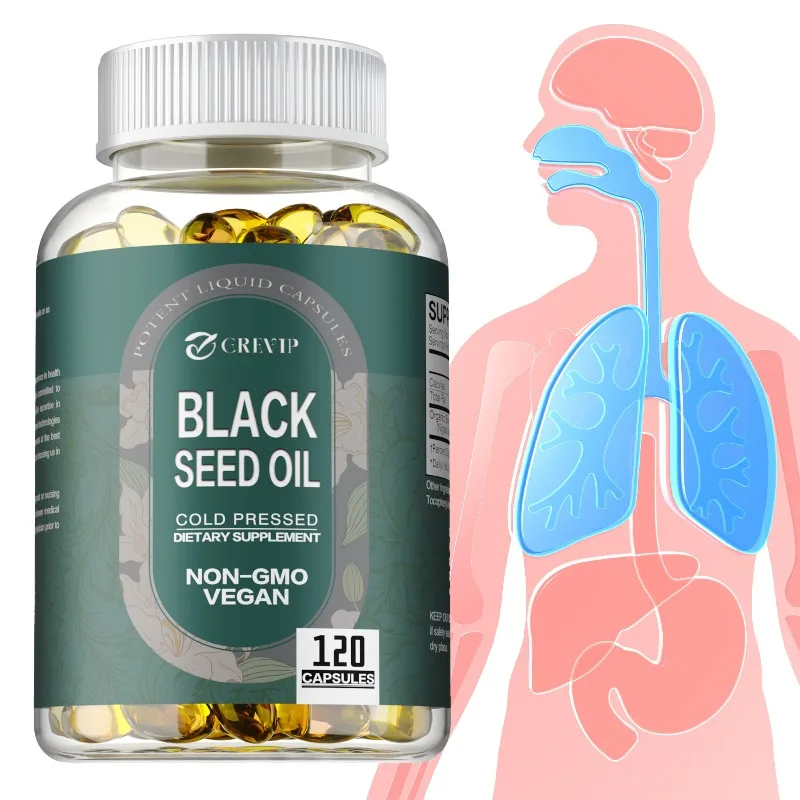 Black Seed Oil Supplement - Immune & Digestive Support, Hair Skin & Cardiovascular Health, Non-GMO Gluten-Free