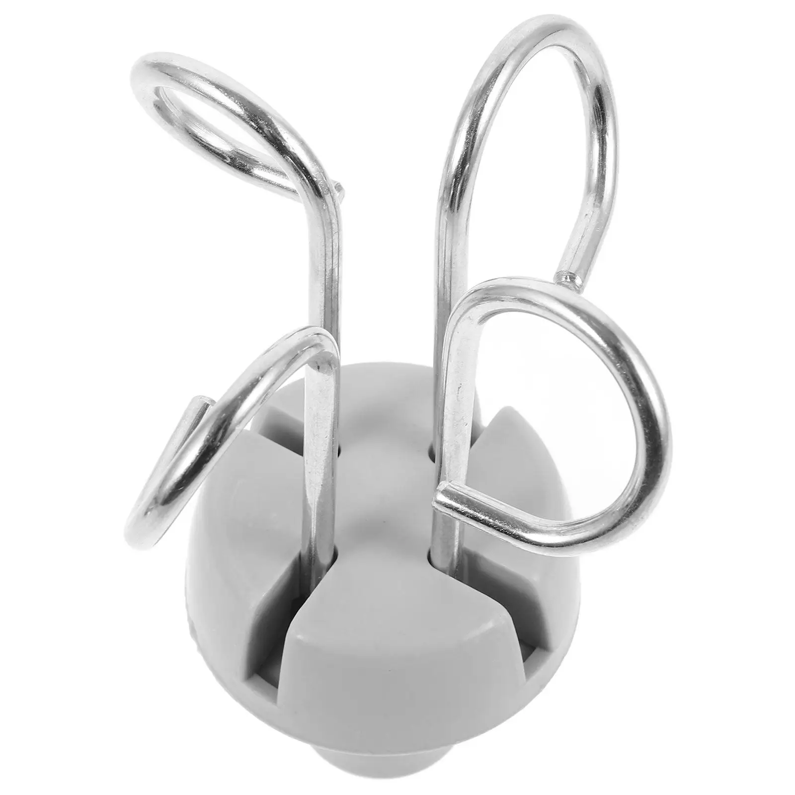 4-Piece Stainless Steel Infusion Stand Hook Set for Vertical Iv Pole Rack Hospital Clinic Portable Drip Stand Accessory
