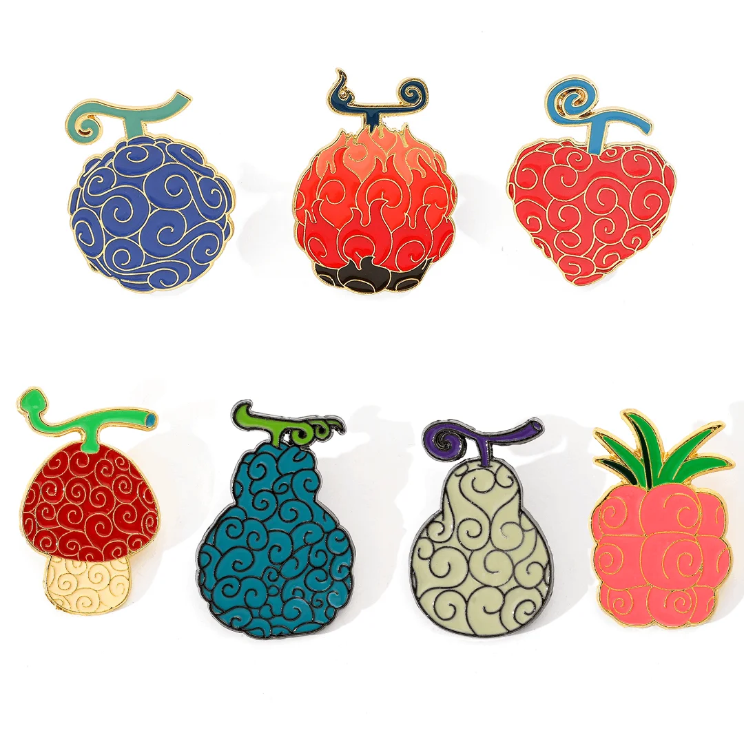 Broches en émail Anime, badges Fruit du Diable, accessoires de cosplay pour sacs à dos et revers, bijoux et cadeaux