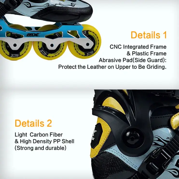 Carbon Fiber Four Wheels Aggressive Detachable Skate Shoes Inline Roller Skates For Kids