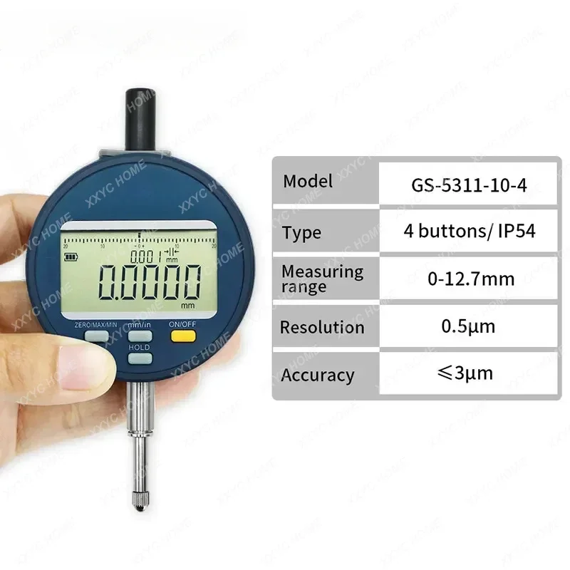 Precision Tool 0-12.7/25.4/50.8 mm 0.5μm Resolution Digital Indicator Gauge Indicator Measuring Tools