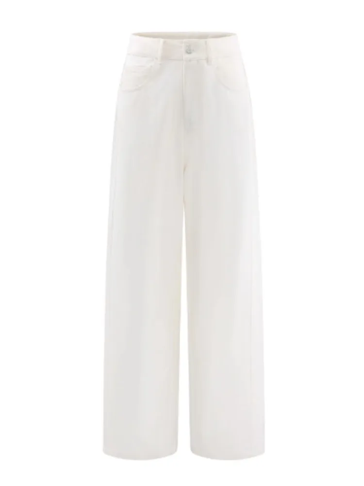 High Waist Wide Leg Pants Women Loose Casual Trousers Long Floor Length Straight Leg Versatile Elegant Outfit Office Daily Wear