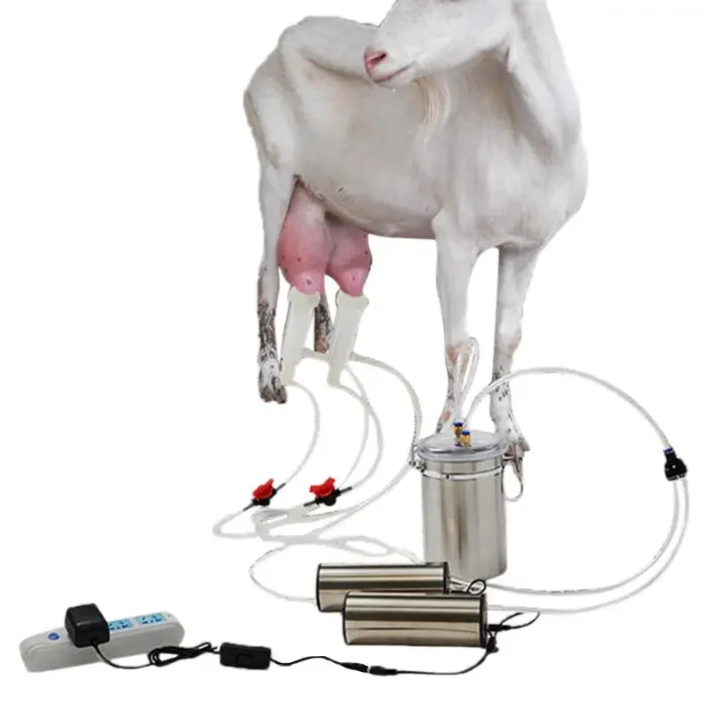 

new Goat Milker Machine Electric Portable Cow Sheep Milking Machine Set Manual