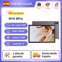 【Weltpremiere】CHUWI Hi10 XPro 10,1 Zoll 1280*800 IPS-Bildschirmkern Unisoc T606 4 GB RAM 128 GB ROM 2,4 G/5 G WiFi Bluetooth 5.0 Android 13 Tablet 5000 mAh Akku 3,5 mm Anschluss Zylindermotor