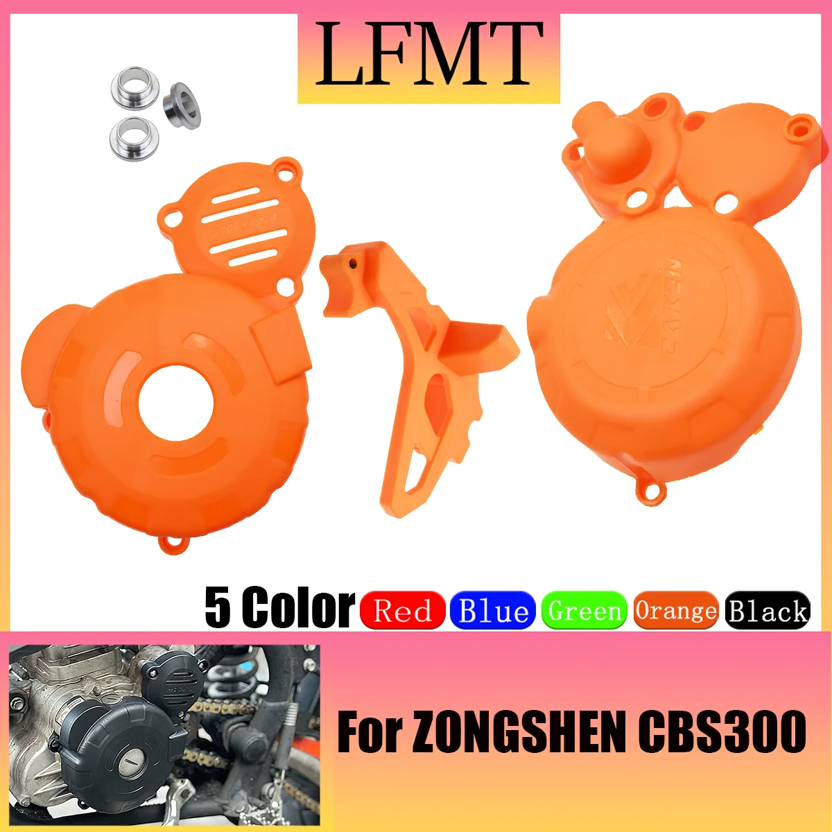 Motorcycle Engine Clutch Protector Ignition Guard Cover Sprocket Guards Cover For Zongshen KEWS K16 Zuumav K7 ZONSEN CBS300