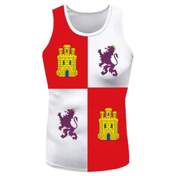 Castilla Y Leon Vest Free Custom Made Valladolid Tank Top Print Flag Word Salamanca Burgos Zamora Spanish Sleeveless T-Shirt