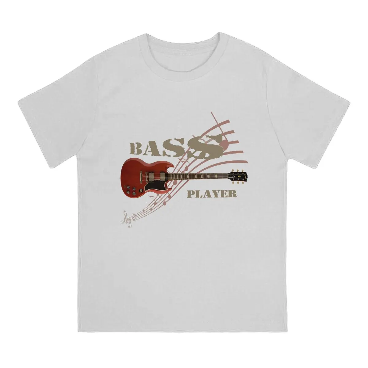 Bass Player Guitar Essential Man's TShirt Bass Guitar Rock Music Crewneck Short Sleeve Polyester T Shirt Funny Birthday Gifts