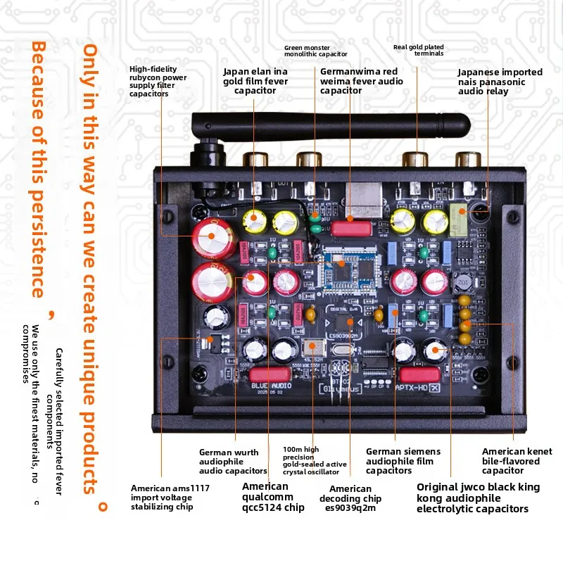 Hi-fi audiophile ldac/aptx lossless bluetooth player 9039 qualcomm dac decoder 9038 upgraded version