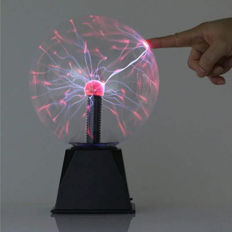 Voice Control USB Plasma Ball Lamp Touch Activated Electrostatic Magic Globe with Lightning Cool Night Light for Desk Decor