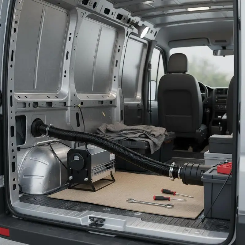 Kit de tuyaux d'admission pour chauffages diesel, conduit de chauffage auxiliaire de 25 mm, tuyau d'admission d'air extensible et flexible avec filtre silencieux pour chauffages à air de 2 kW, 5 kW, 8 kW