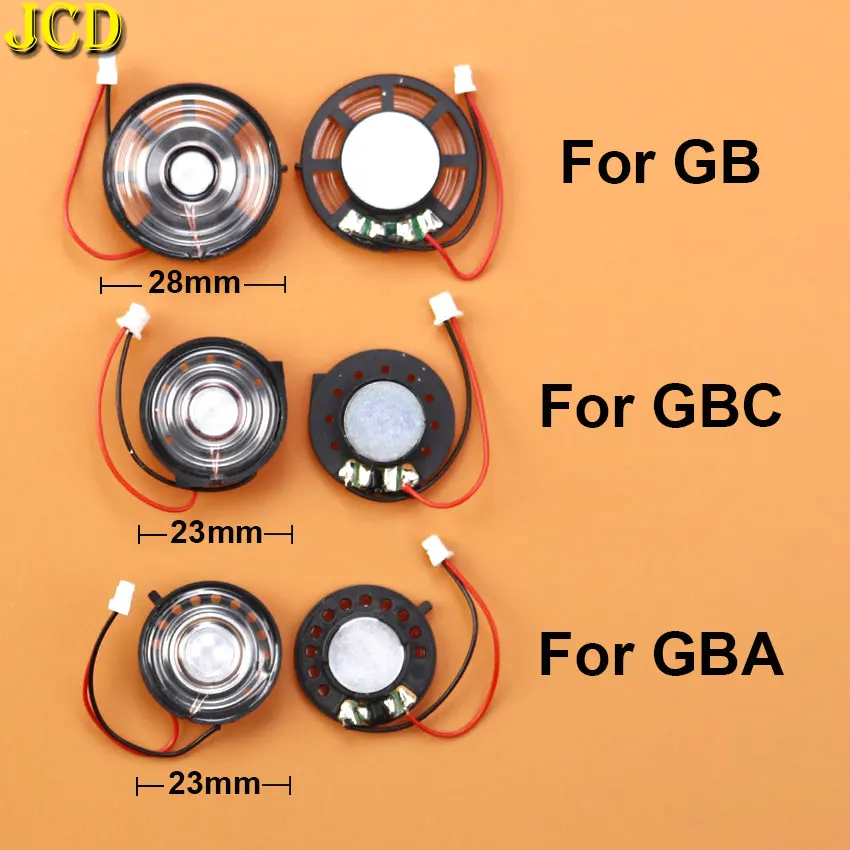 

JCD 1pcs For GB GBC GBA GBP GBASP 23mm 28mm Speaker Replacement For Gameboy Color Advance Loudspeaker Game Accessory