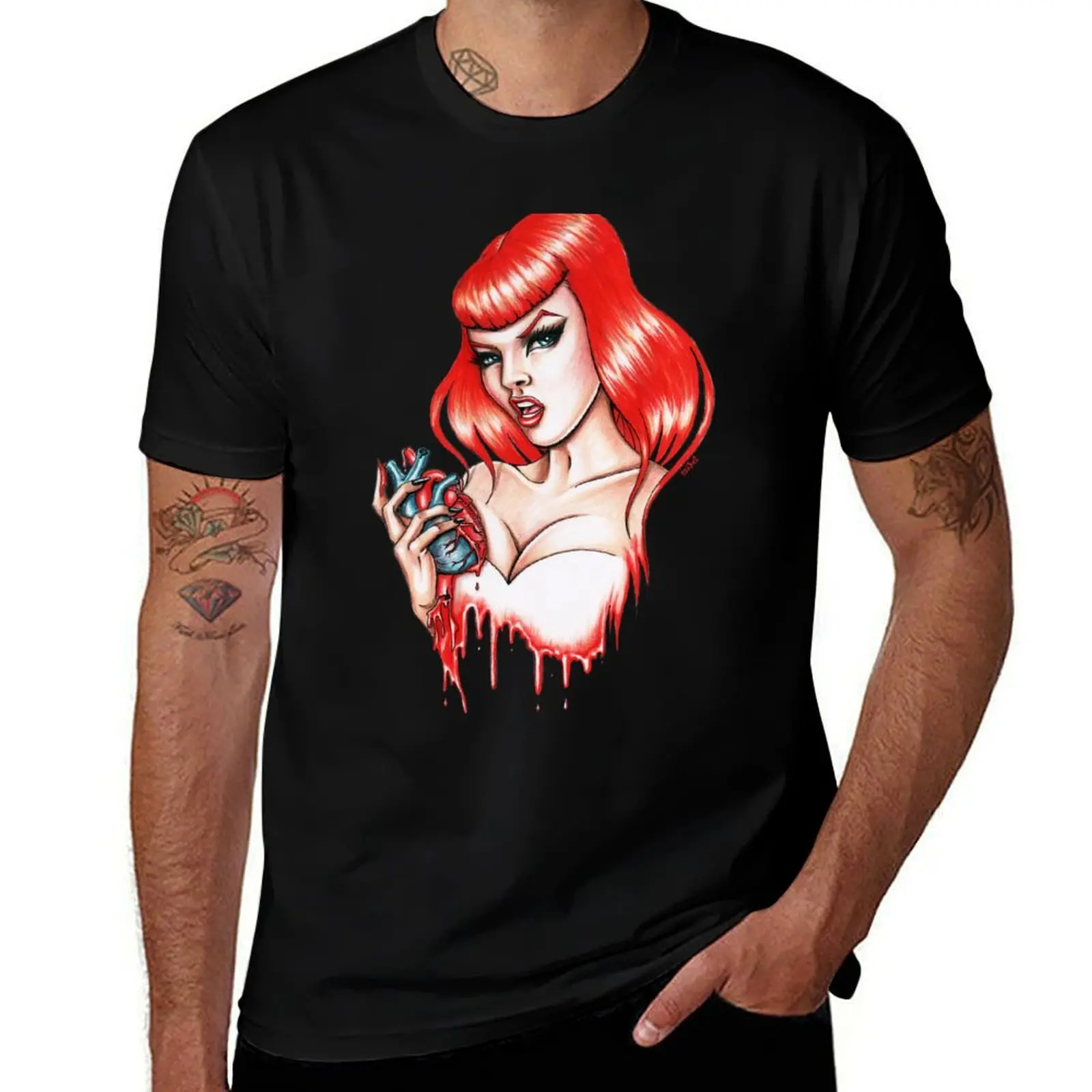 Posessed heart T-Shirt Plus Size Loose Fit T-Shirt