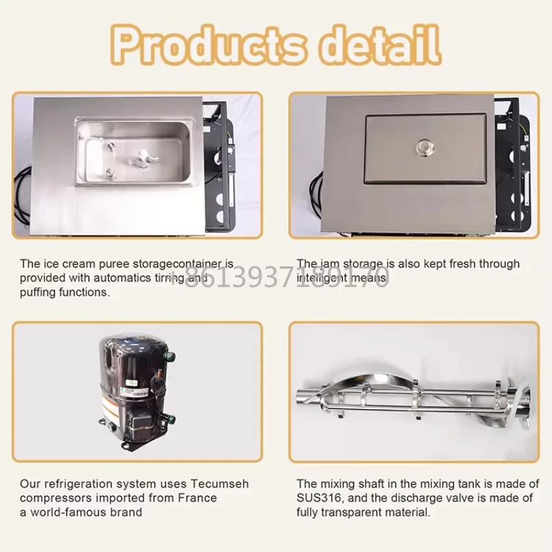 New Product 24-hour Self-service Smart Fully Automatic Ice Cream Maker Touch Screen Soft Ice Cream Vending Machine
