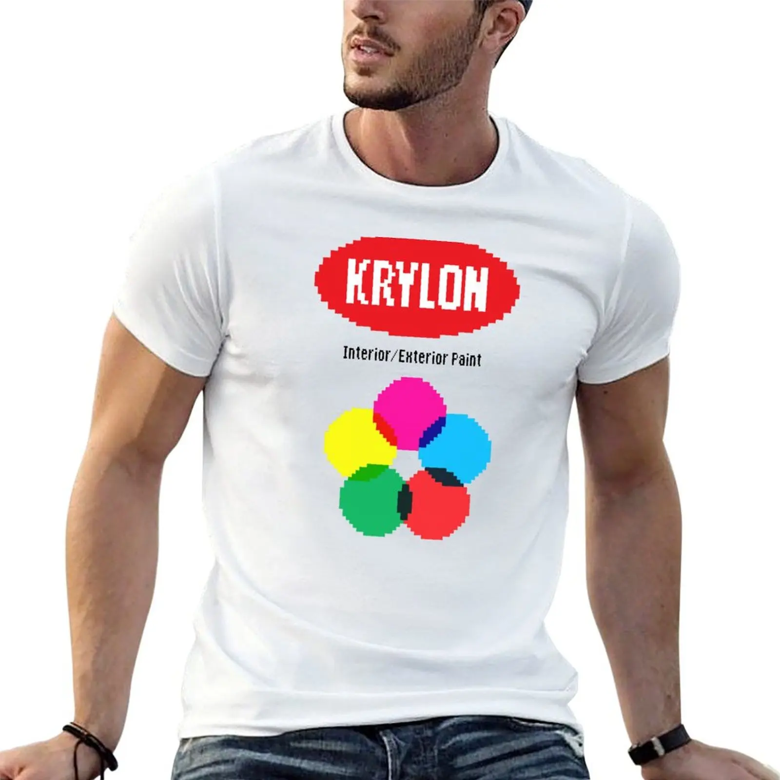 Футболка Krylon Spray Paint 8-Bit с модным принтом для мужчин