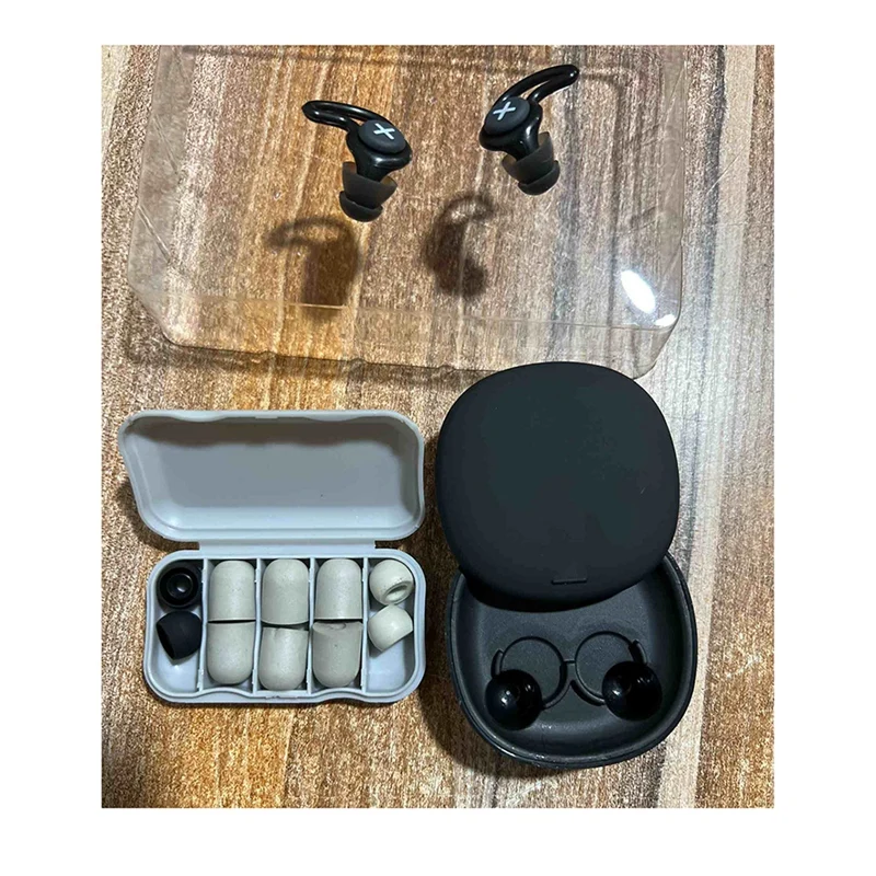 1Set Anti Noise Silicone Earplugs Sleep Earplugs Black For Sleeping Diving Surf Soft Comfort Ear Protector