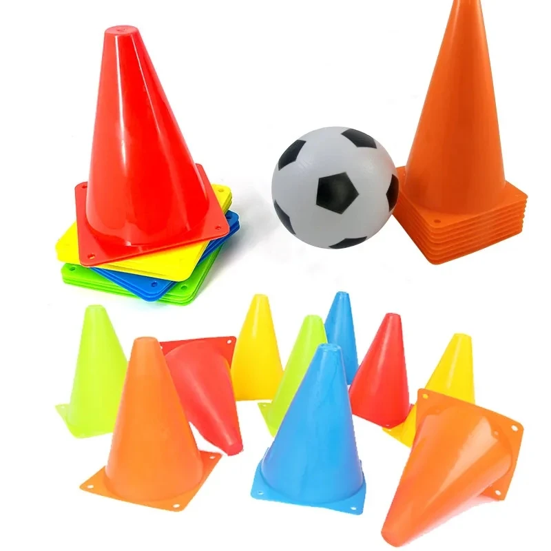 8 pçs 23cm adereço de tráfego cones brinquedo multiuso construção tema festa esportes atividade cones para futebol scooter treinamento brinquedo