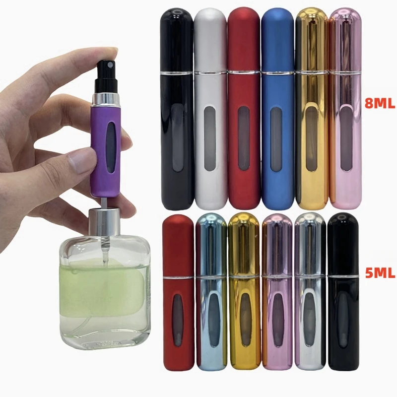 Refillable Mini Perfume Bottle Portable Cosmetic Bottle Spray Bottle Atomizer Spray Container Travel Refillable Bottles 8ml /5ml