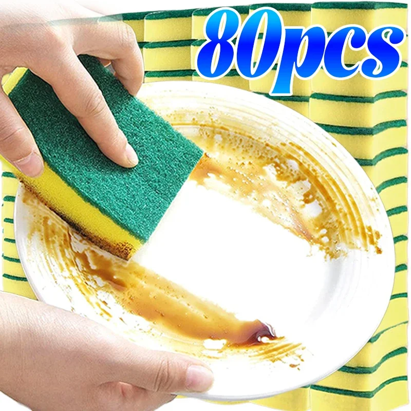 Wholesale Double-sided Cleaning Sponge Kitchen Dishwashing Pot Rust Stain Magic Highly Absorbent Sponges Brushes Tools Wholesale