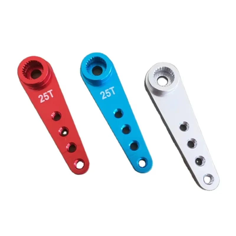 Parts & Accessories Aluminum Alloy RC Car Steering Servo Horn Arm 25T Teeth Long for 1/10 1/8 1/5 Scale Remote Control Off