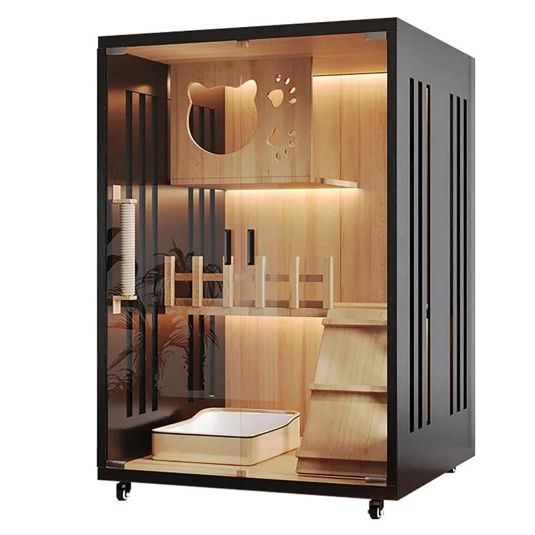 

Customized Houses cat Villas Home Cages Indoor cat Houses cat Shelters Wooden Cages Solid Wood Pet Cabinets