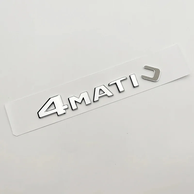 3D ABS Chrome Black 4 Matic Logo 4Matic Emblem Letters Nameplate Car Trunk Badge 4matic Sticker Accessories
