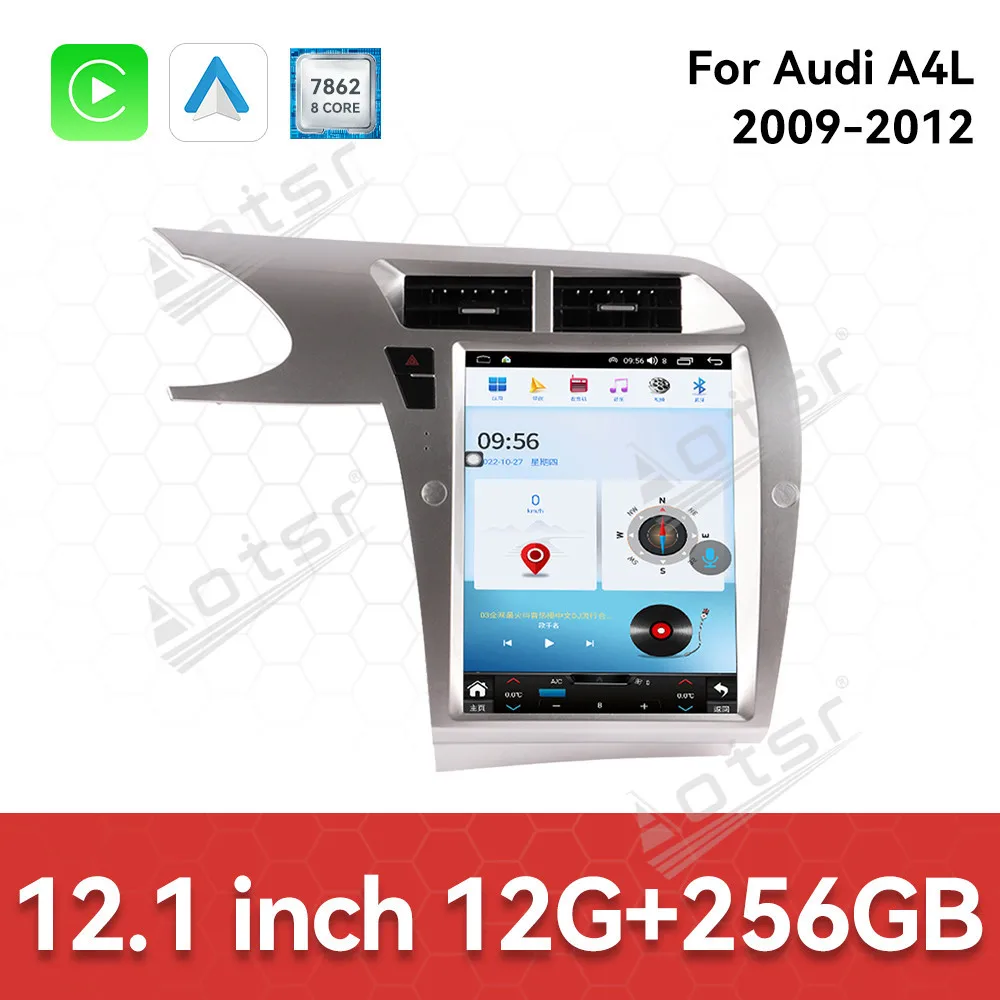 

Touch Screen Android 14 Auto Multimedia Car Radio For Audi A4L 2009-2012 Car GPS Navigation Audio Stereo Player IPS Head Unit
