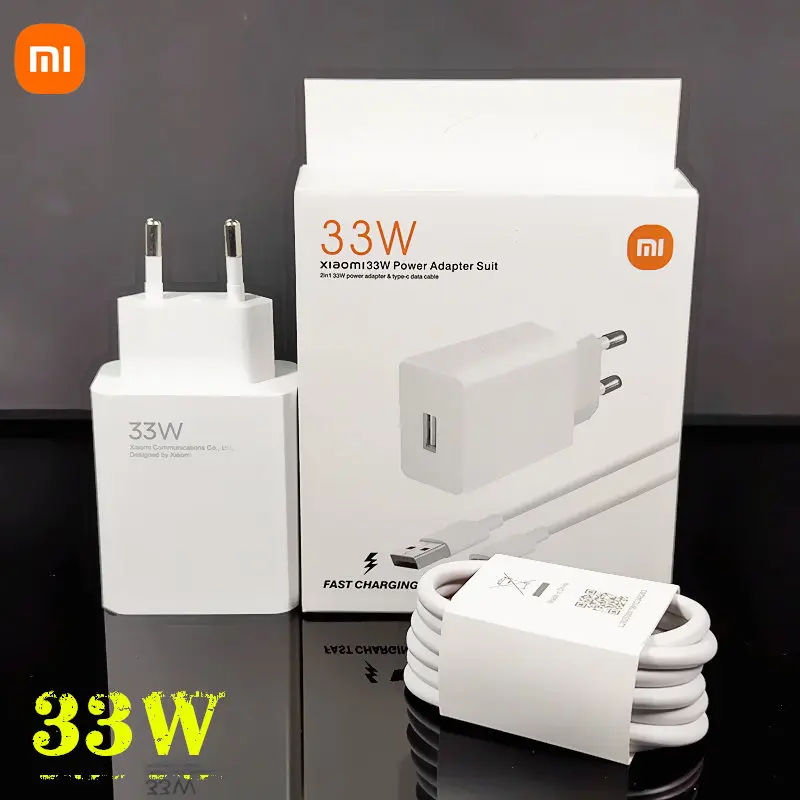 Xiaomi 33W Turbo Fast Charger Original EU 6A Type C Cable For Xiaomi Poco M2 X3 Pro F3 M4 Pro 5G