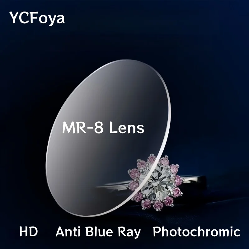 YCFoya 1.61 MR-8 Rimless specialized lenses Super Tough Aspherical Lenses Anti-reflective Anti-scratch HD Anti Blue Ray Glasses