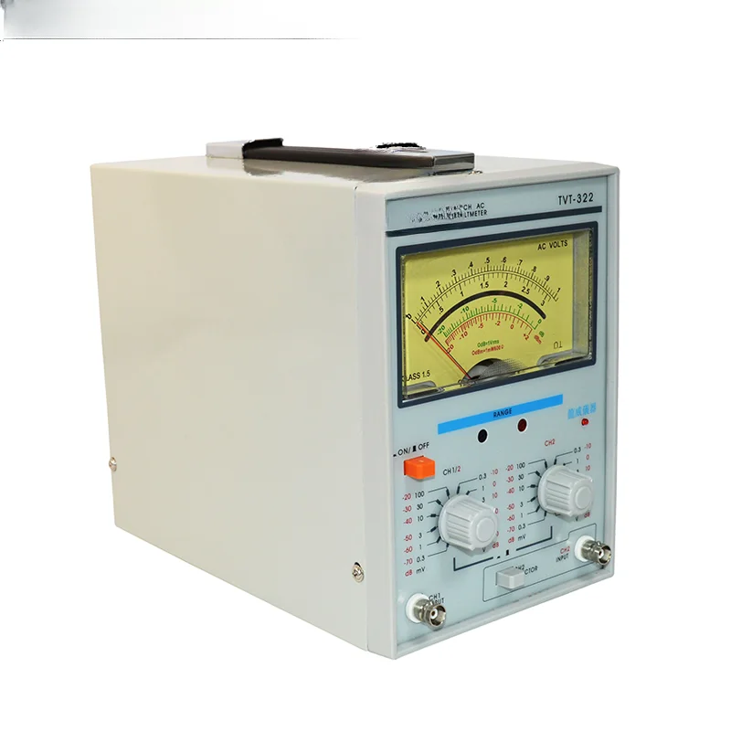 New For Longwei  TVT-322 High-precision AC Double Needle Millivoltmeter Dual Channel Millivoltmeter