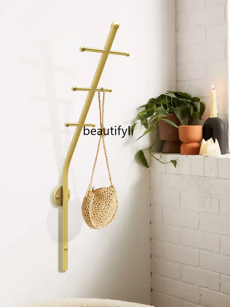 GY Light Luxury Clothes Hook Household Creative Hallway Wall Decorative Hanging Bedroom Clothes Hook Simple Metal Hallstand