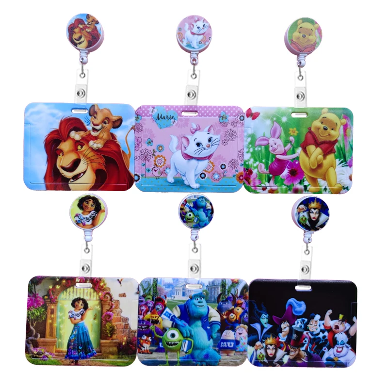 

Disney Retractable Badge Reel With Nurse Card Holder Women Business Credit Card Work Card Badge Holders Office Student Card Cove