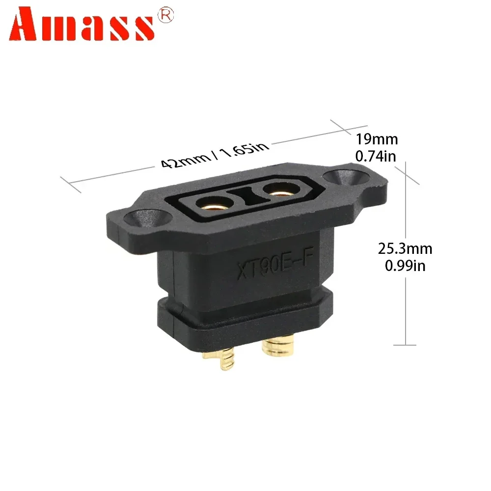 5 pièces Amass XT90E-F XT90 XT90E 500V 30A prise femelle connecteur de batterie plaqué or pour RC voiture avion bateau Drone accessoires