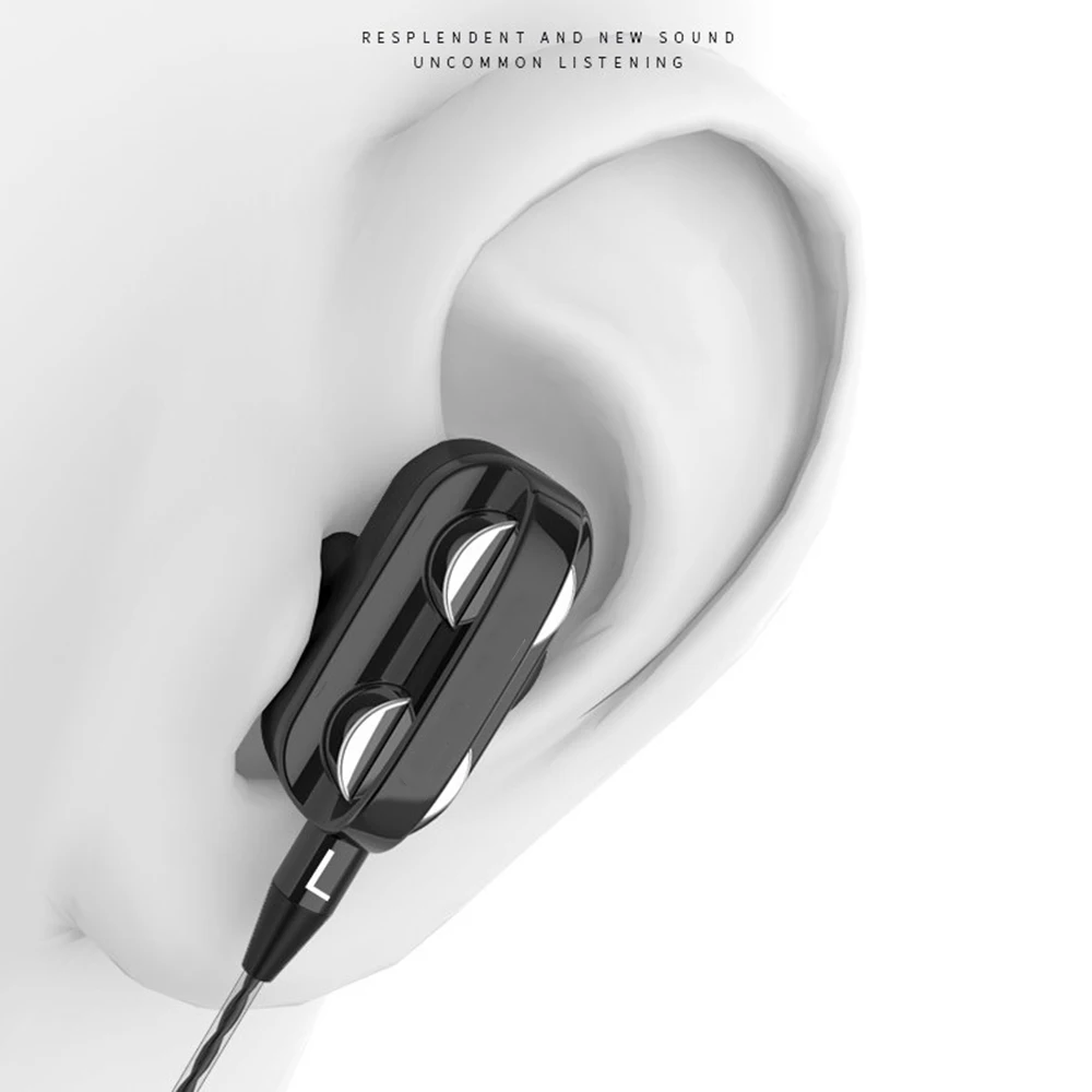 

Wired Headset Earphones 3.5mm HiFi Stereo Noise Reduction Earbuds Sports Headphones with Mic for iPhone Xiaomi Huawei Samsung